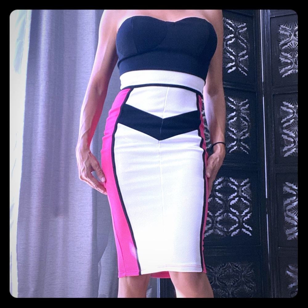 Off shoulder Call block slimming dress